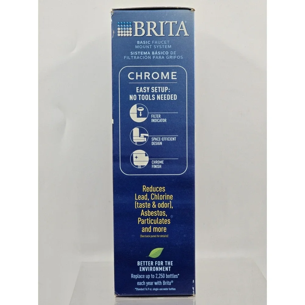 NEW Brita 35618 On Tap Faucet Mount 1 Liter Water Chrome‎ Filter System SAFF-100